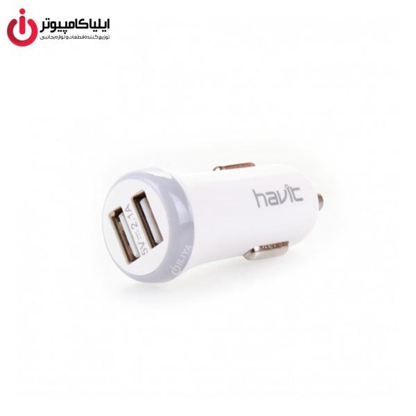 شارژر فندکی دو پورت هویت مدل HV-CC8801  Havit HV-CC8801 2Port USB Car Charger Havit hv-cc8801 Car Charger